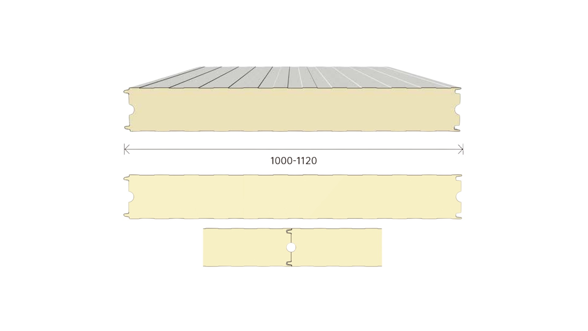 Panel Aocheng PIR Ranura Inyectada
