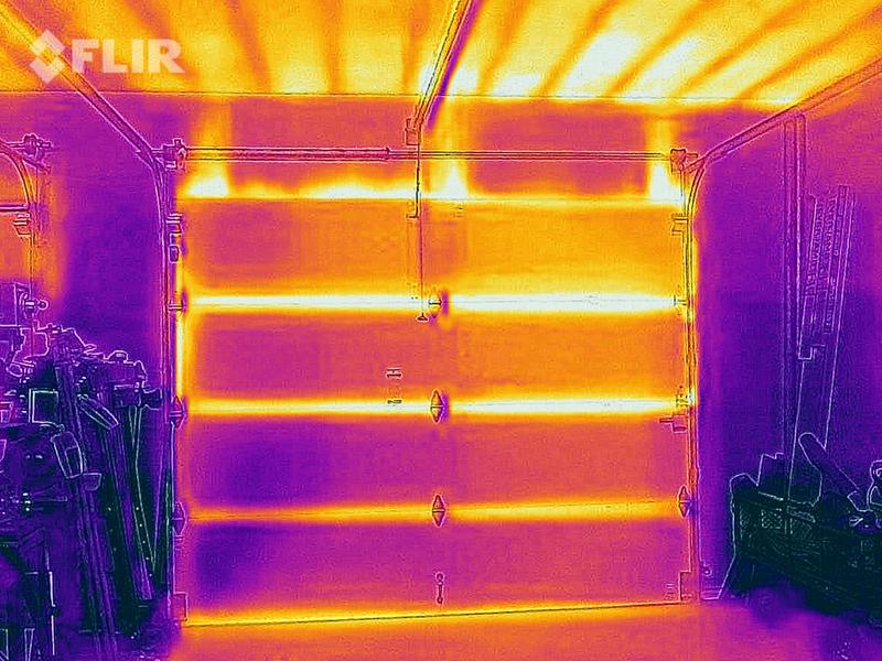 Imagen termográfica de cuarto frío
