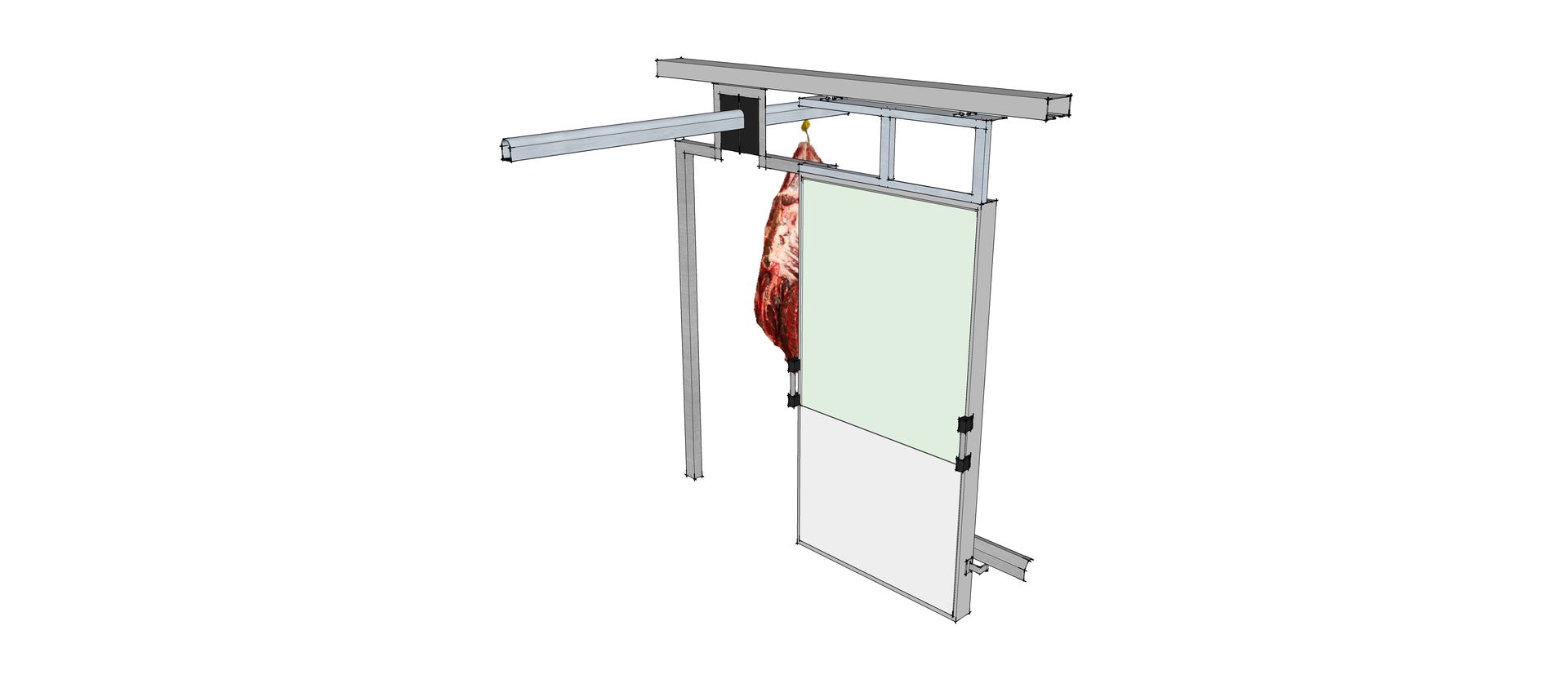 Puerta Corrediza Paso Riel D290 detalle