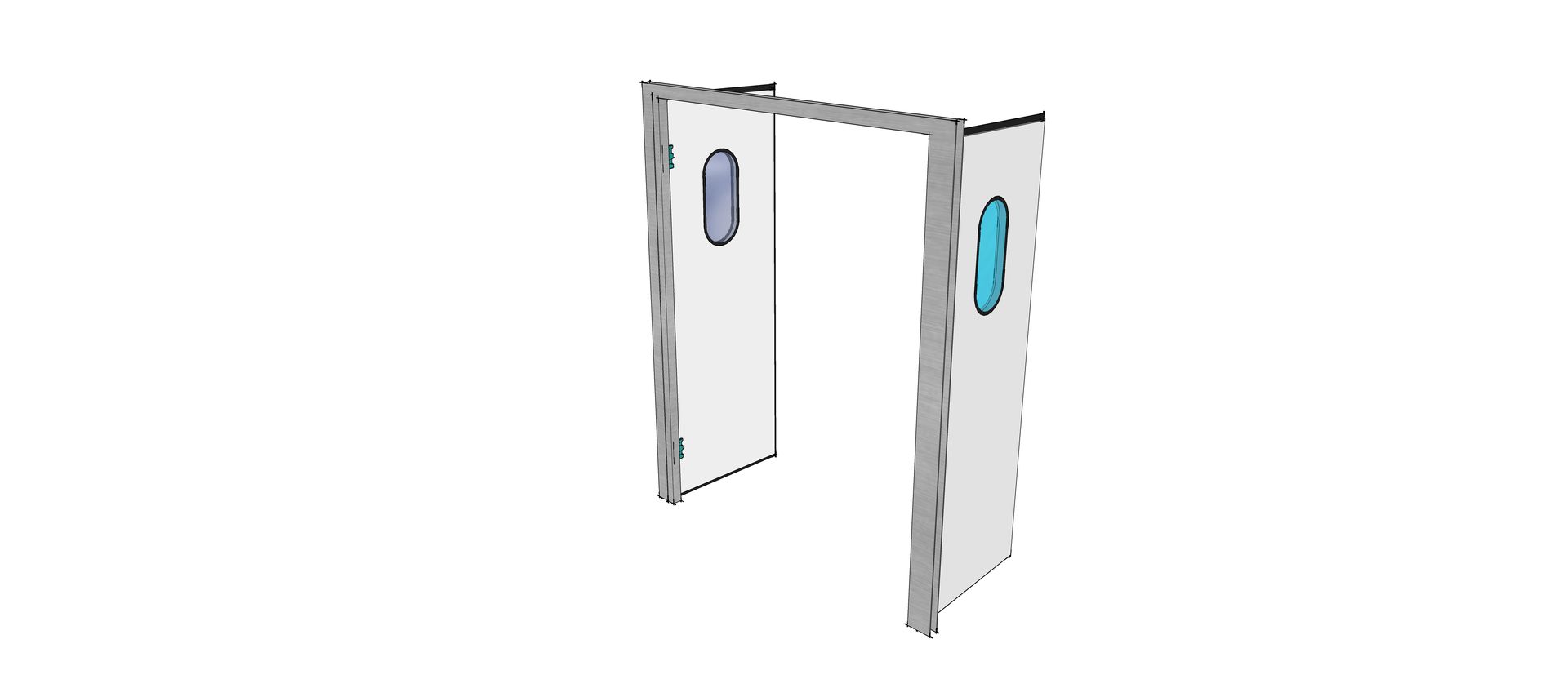 Puerta Vaivén Doble Ala D550 detalle
