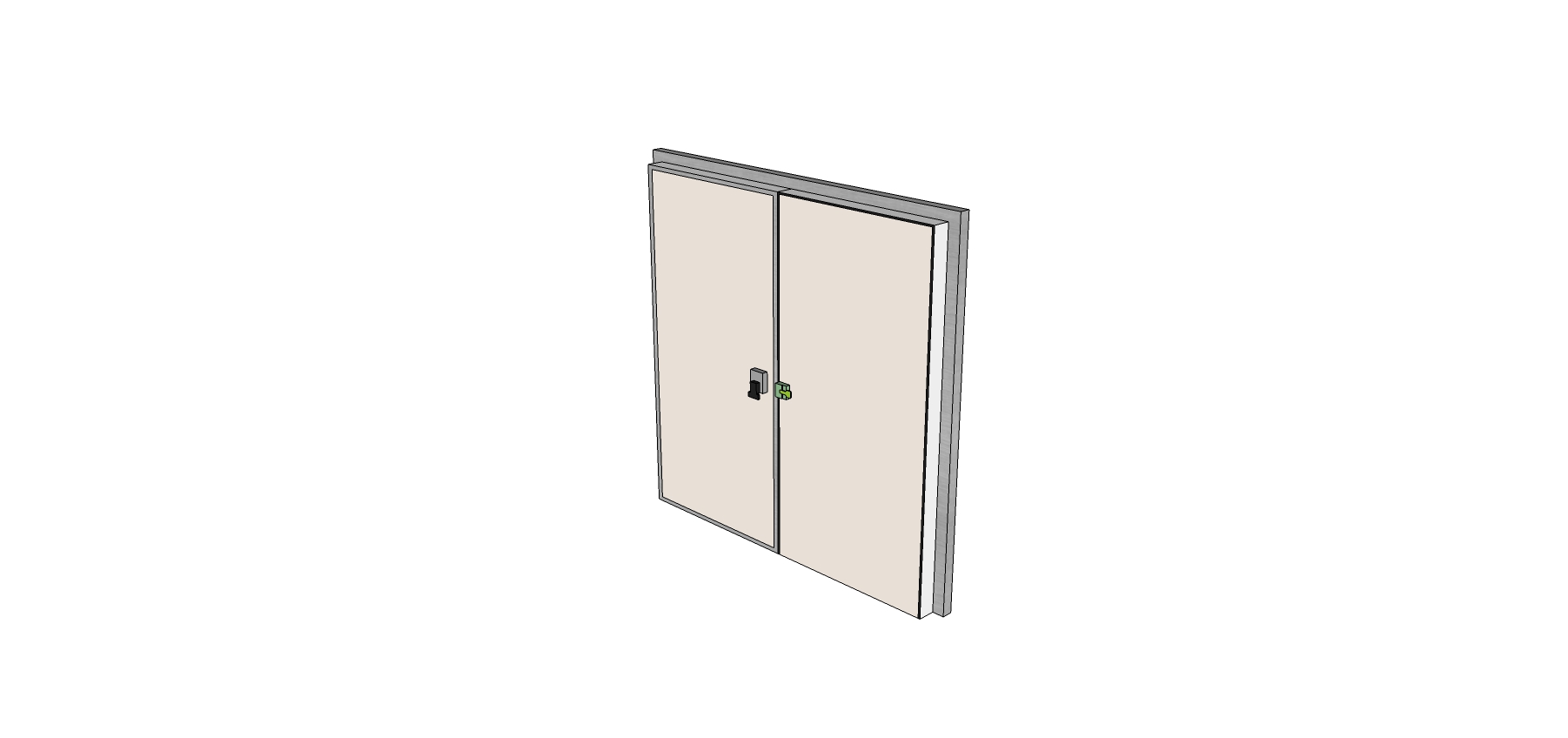 Puerta Batiente Doble Ala D150